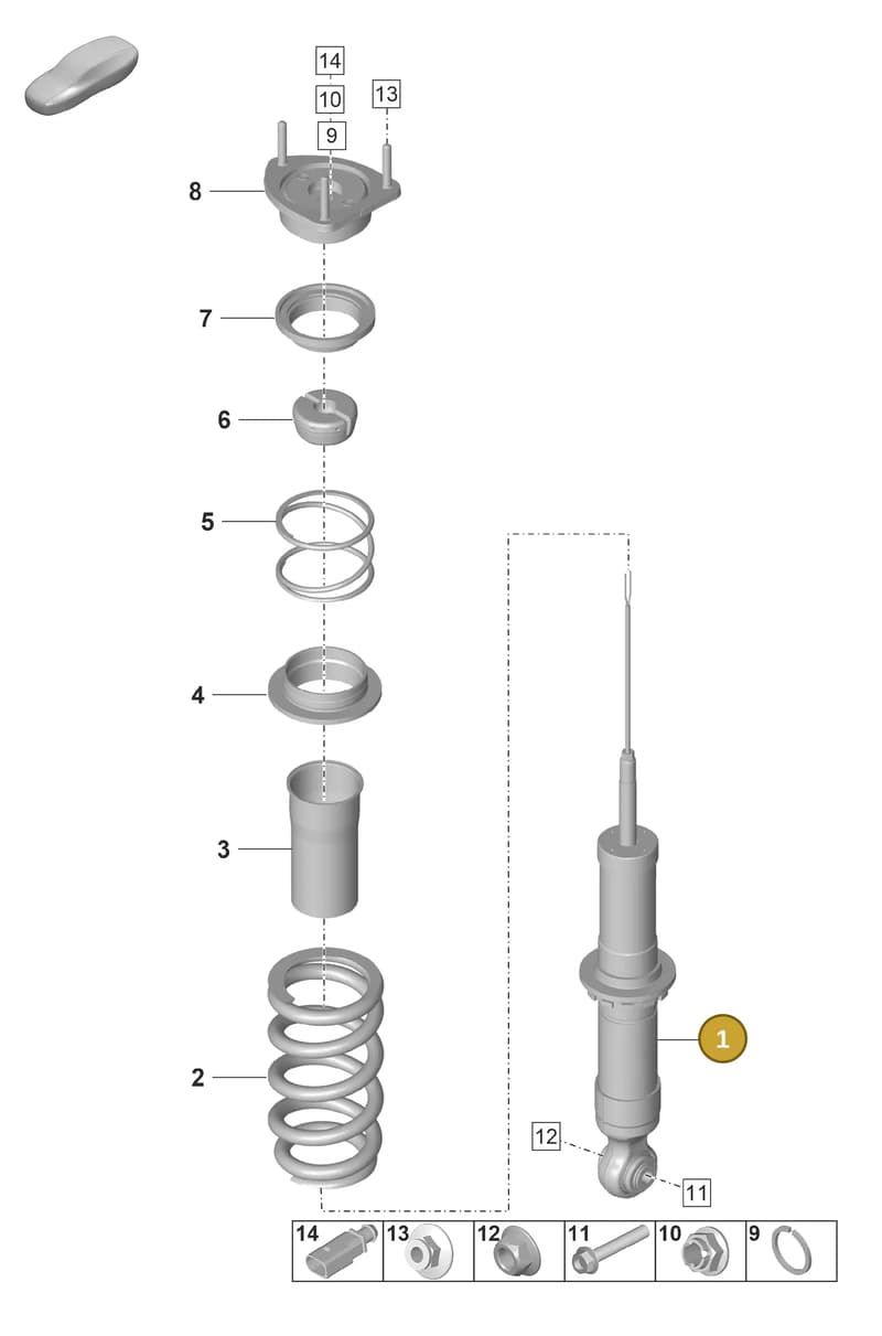 9GT513031C — Porsche 911 (2021-2022) diagram p59502010, position 1