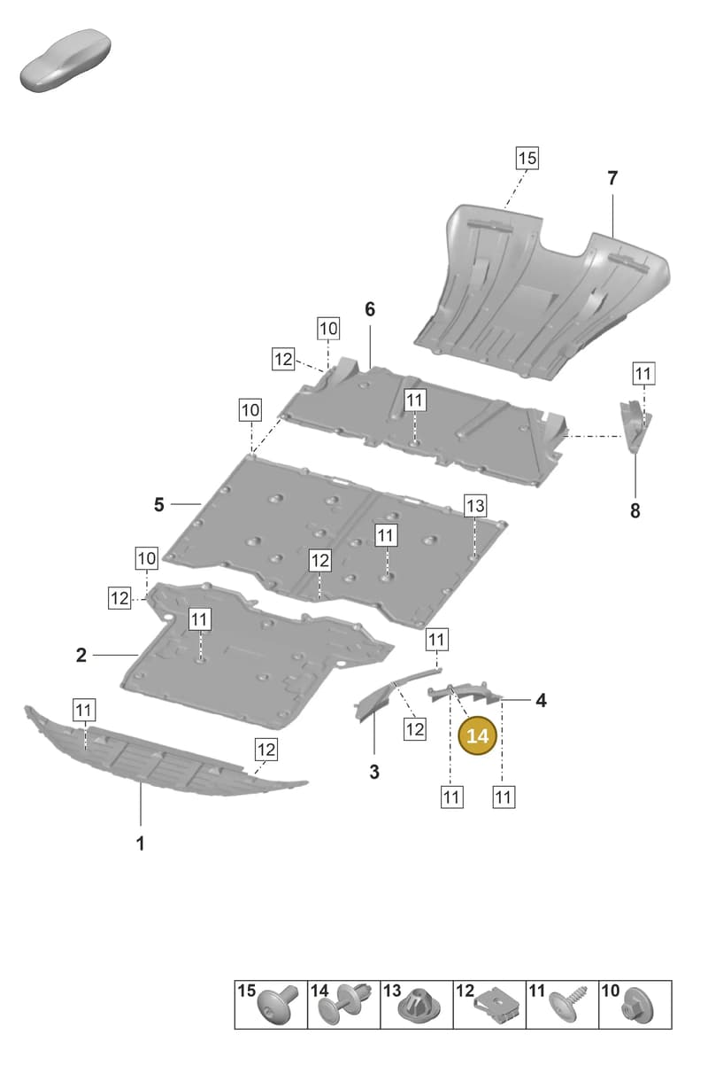 9GT521511 — Porsche 911 (2021-2022) diagram p59801700, position 14