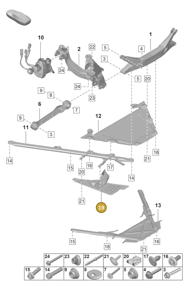 9GT521512 — Porsche 911 (2021-2022) diagram p59501010, position 19