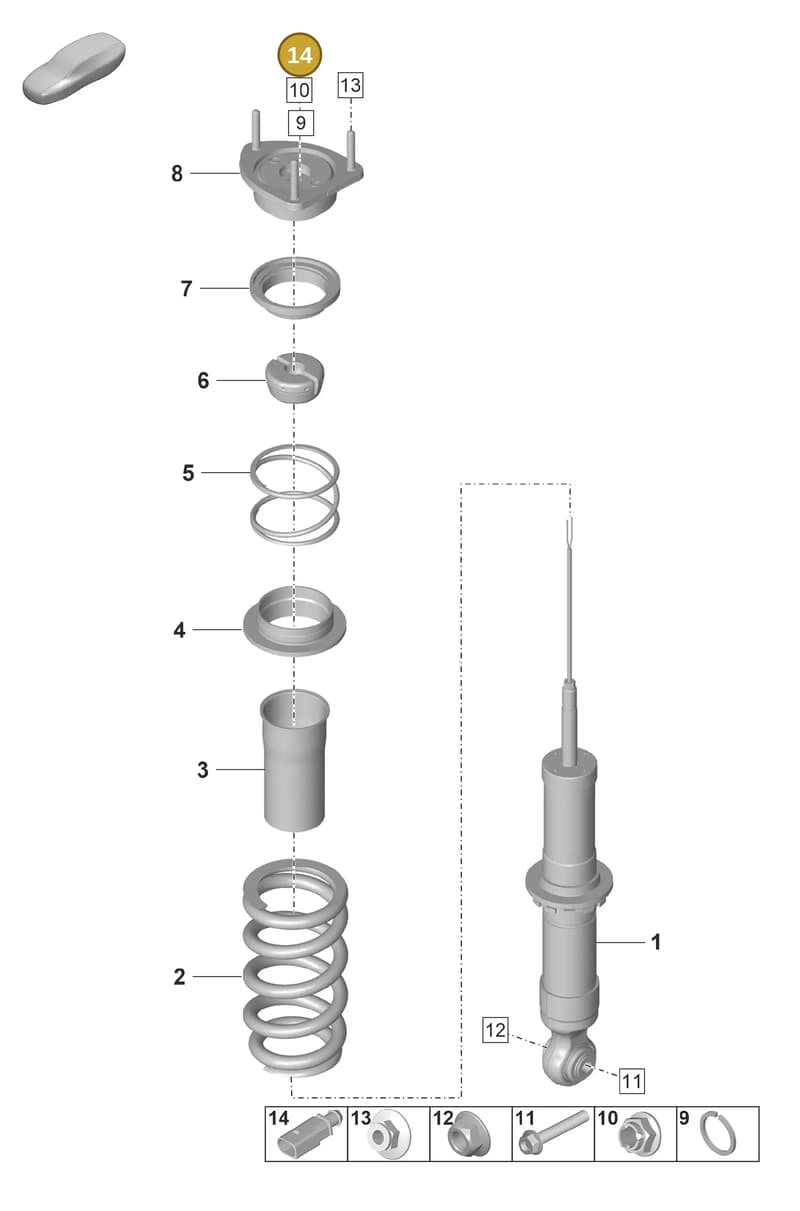 9GT598210 — Porsche 911 (2021-2022) diagram p59502010, position 14
