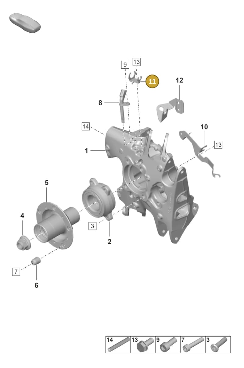 9GT614514 — Porsche 911 (2021-2022) diagram p59501020, position 11