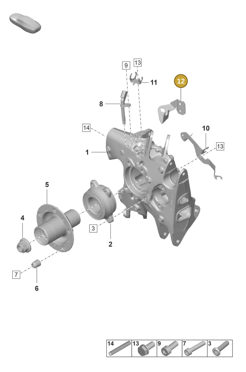 9GT614843 — Porsche 911 (2021-2022) diagram p59501020, position 12