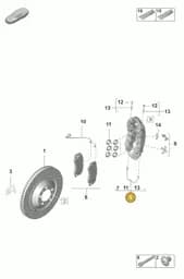 9GT615123K Porsche Caliper without Brake Pads