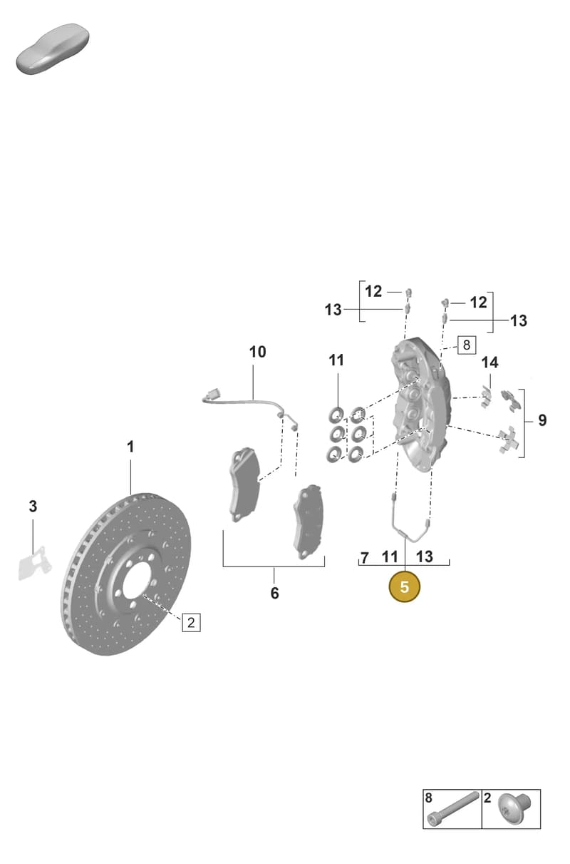 9GT615124AB — Porsche 911 (2021-2022) diagram p59602400, position 5