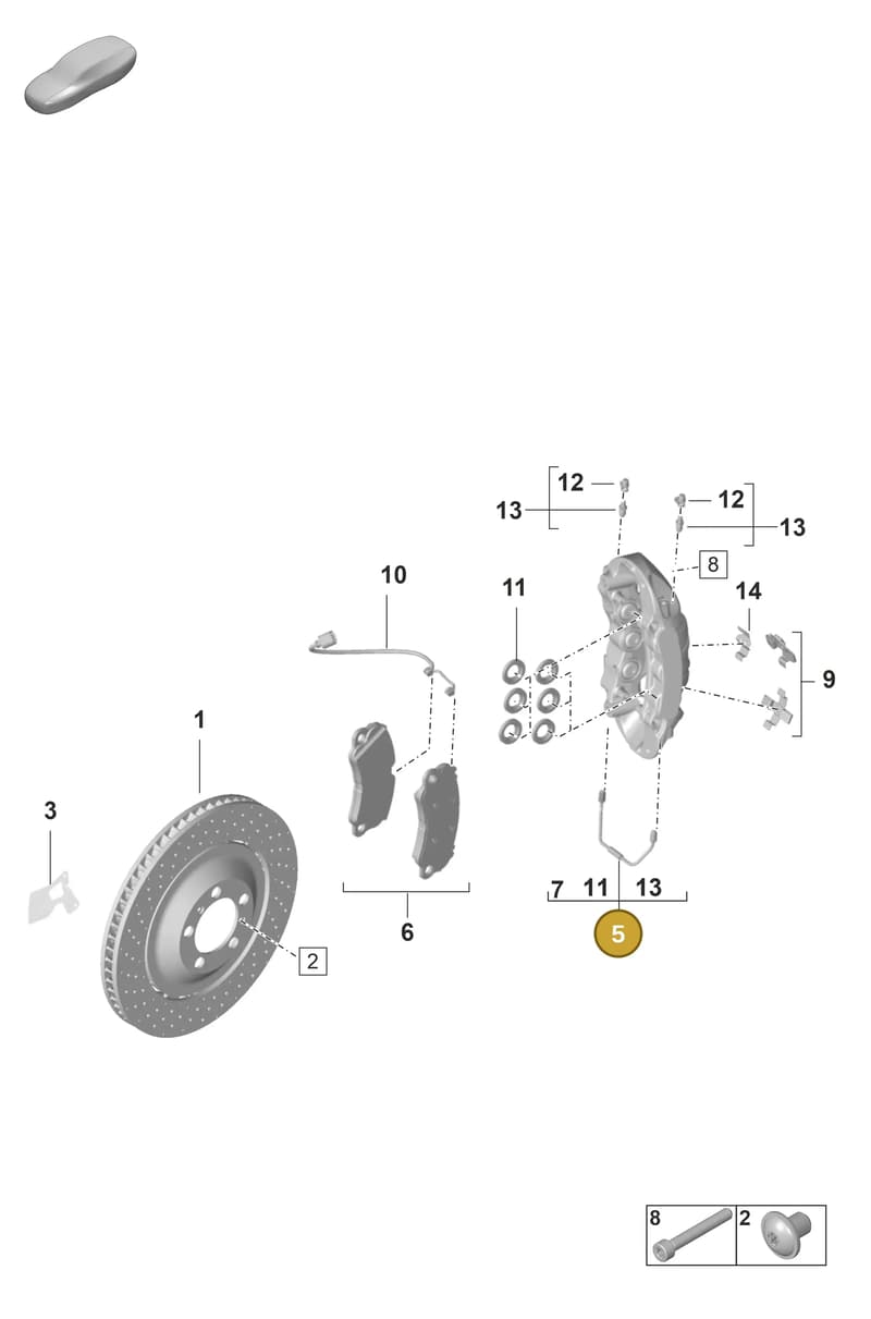9GT615124S — Porsche 911 (2021-2022) diagram p59602200, position 5