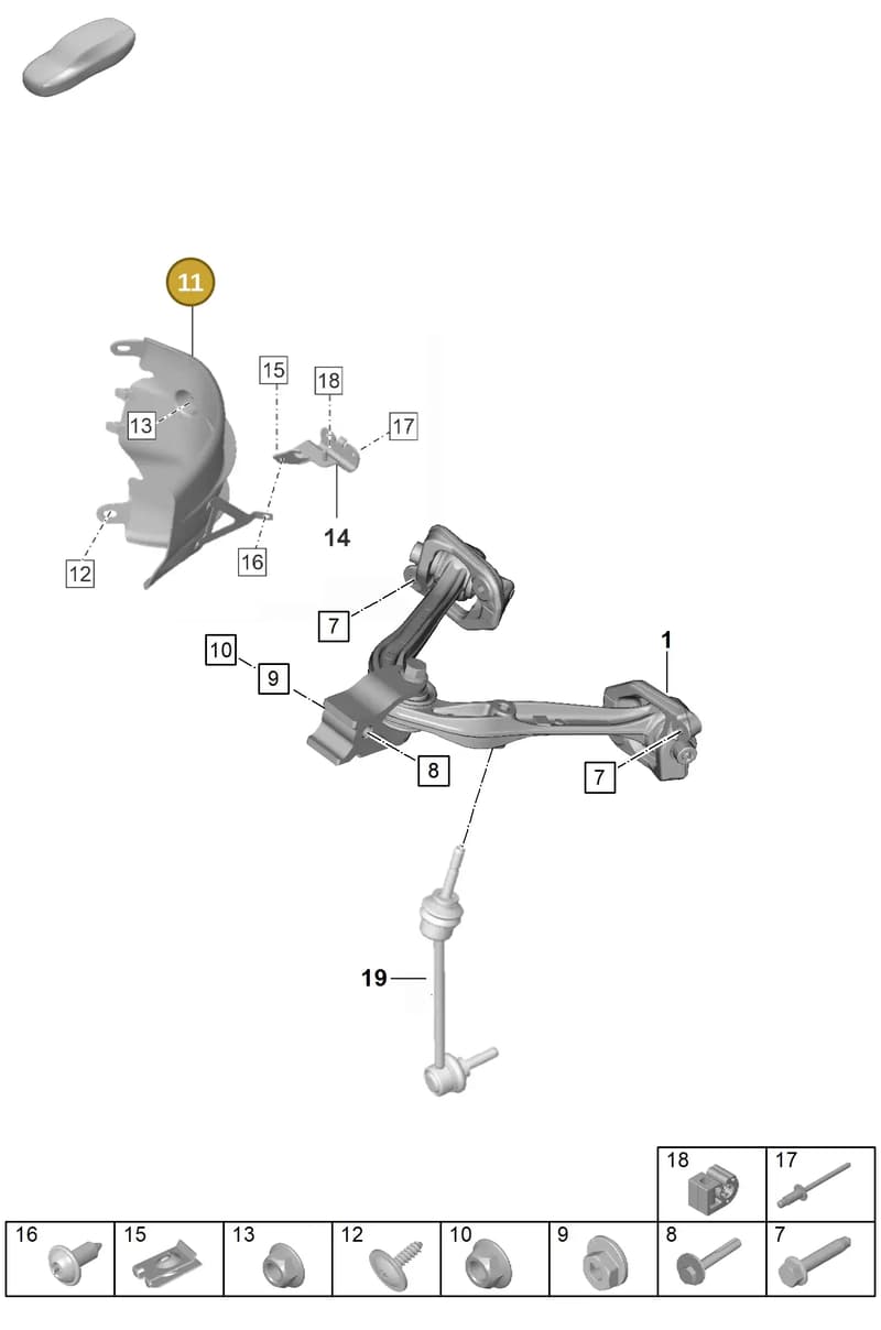 9GT615164A — Porsche 911 (2021-2022) diagram p59401010, position 11