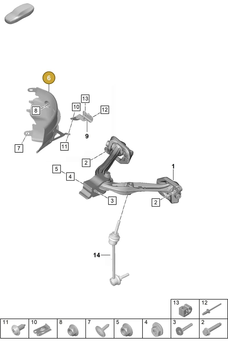 9GT615164A — Porsche 911 (2021-2022) diagram p59401030, position 6