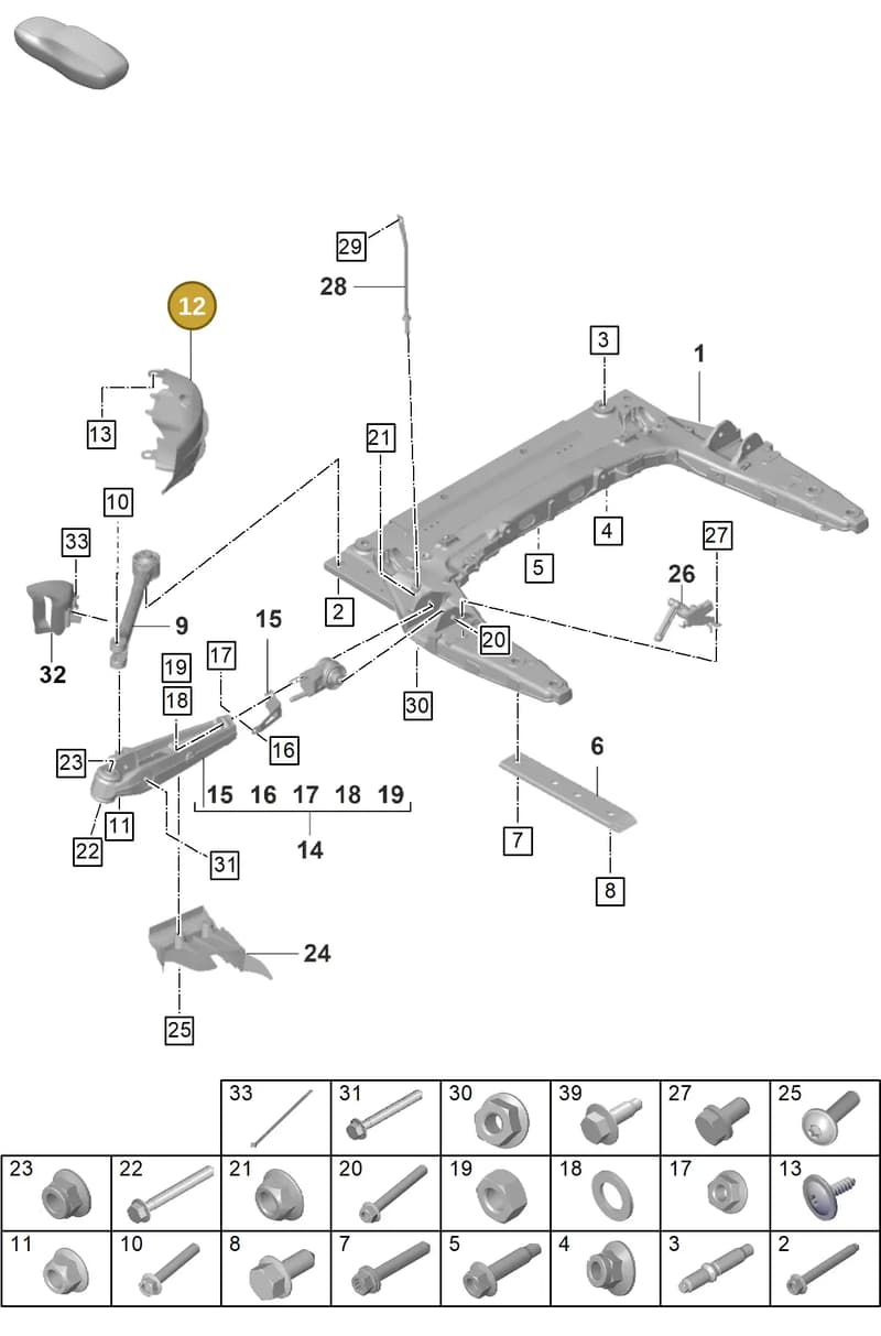 9GT615164A — Porsche 911 (2021-2022) diagram p59401000, position 12