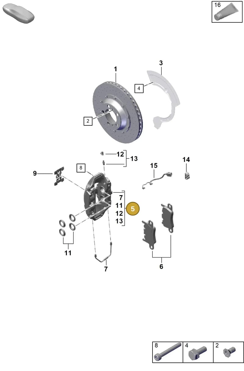 9GT615424J — Porsche Cayman (2019-2022) diagram p55603200, position 5