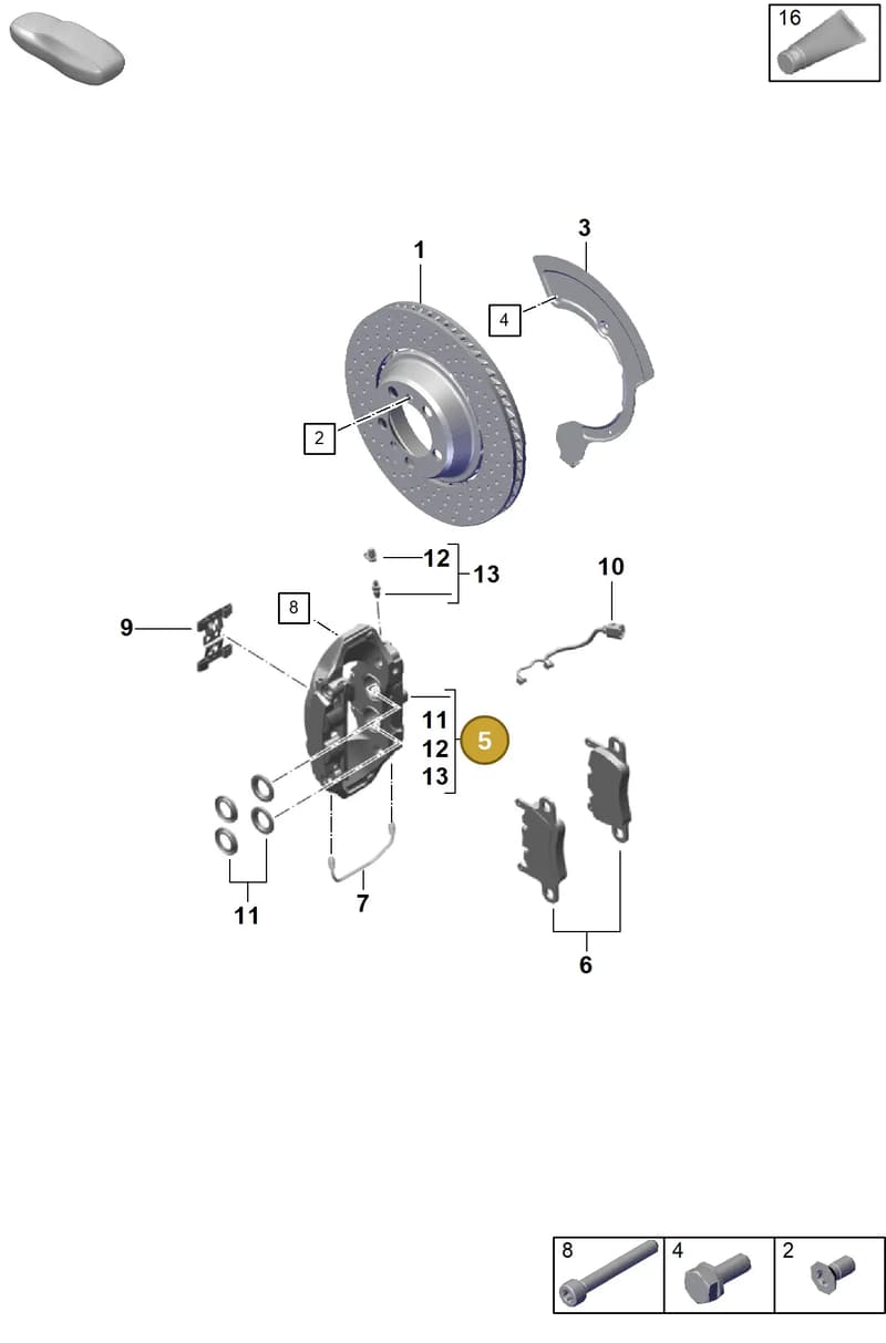 9GT615424P — Porsche Boxster Spyder (2019-2020) diagram p55603100, position 5