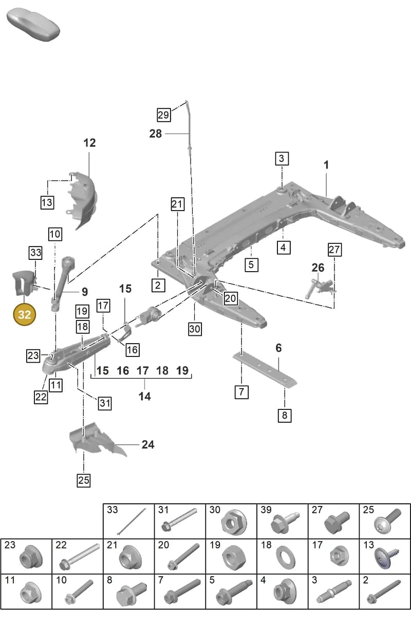 9GT615467 — Porsche 911 (2021-2022) diagram p59401000, position 32
