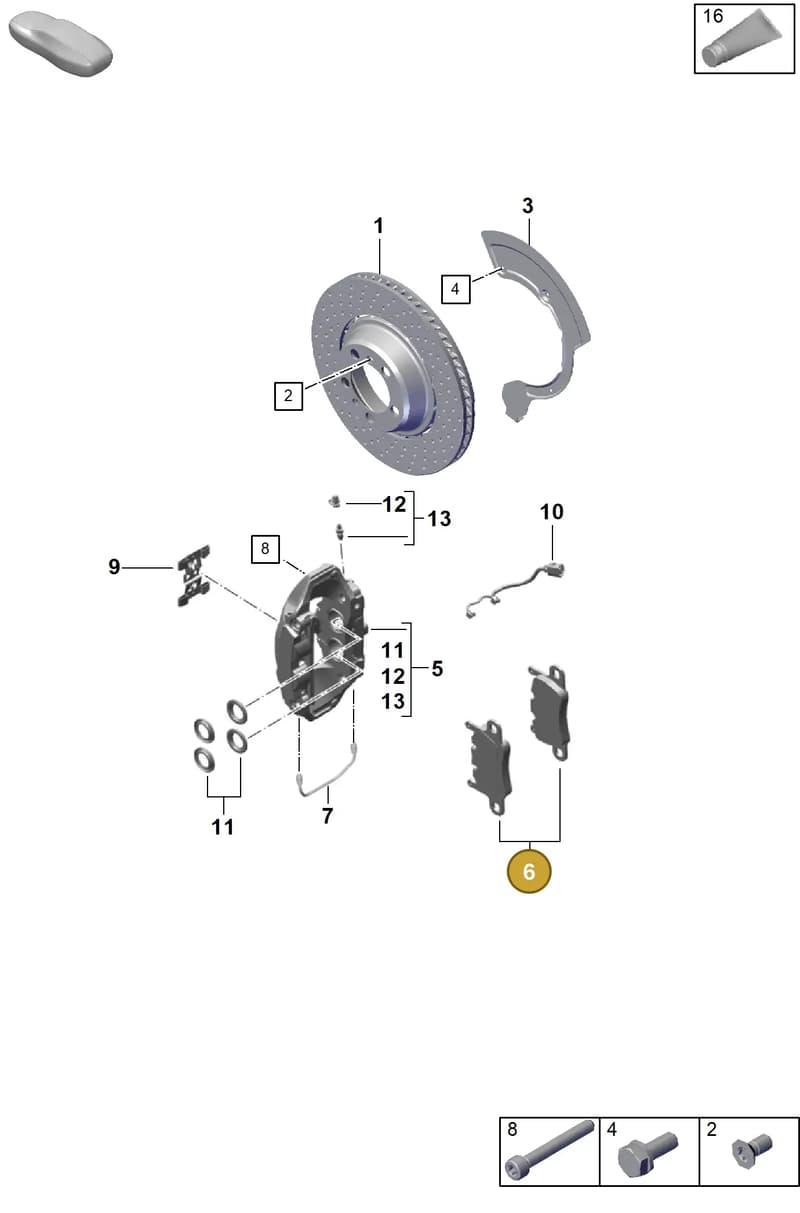 9GT698451P — Porsche Boxster Spyder (2019-2020) diagram p55603100, position 6