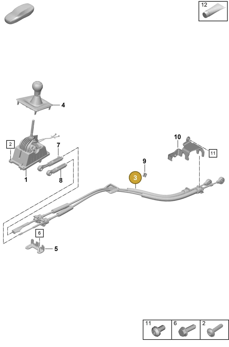 9GT711007A — Porsche 911 (2021-2022) diagram p59701000, position 3