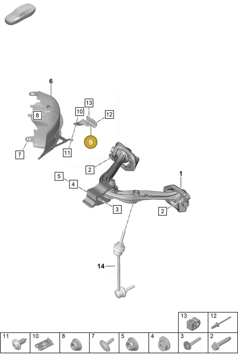 9GT805816A — Porsche 911 (2021-2022) diagram p59401030, position 9