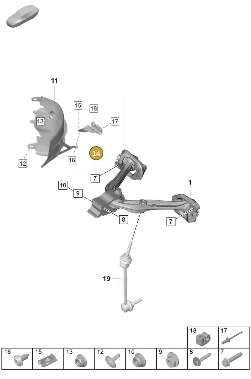 9GT805816A — Porsche 911 (2021-2022) diagram p59401010, position 14