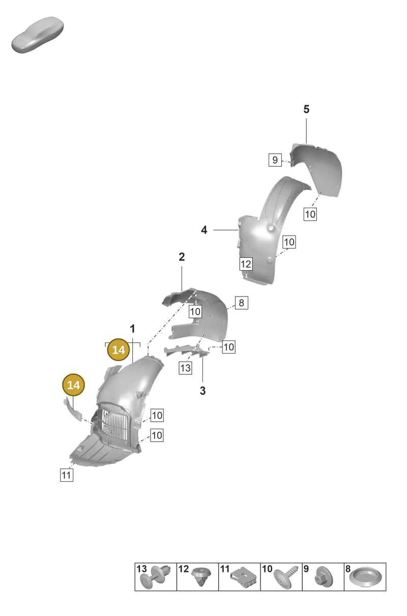 9GT805973A — Porsche 911 (2021-2022) diagram p59801750, position 14