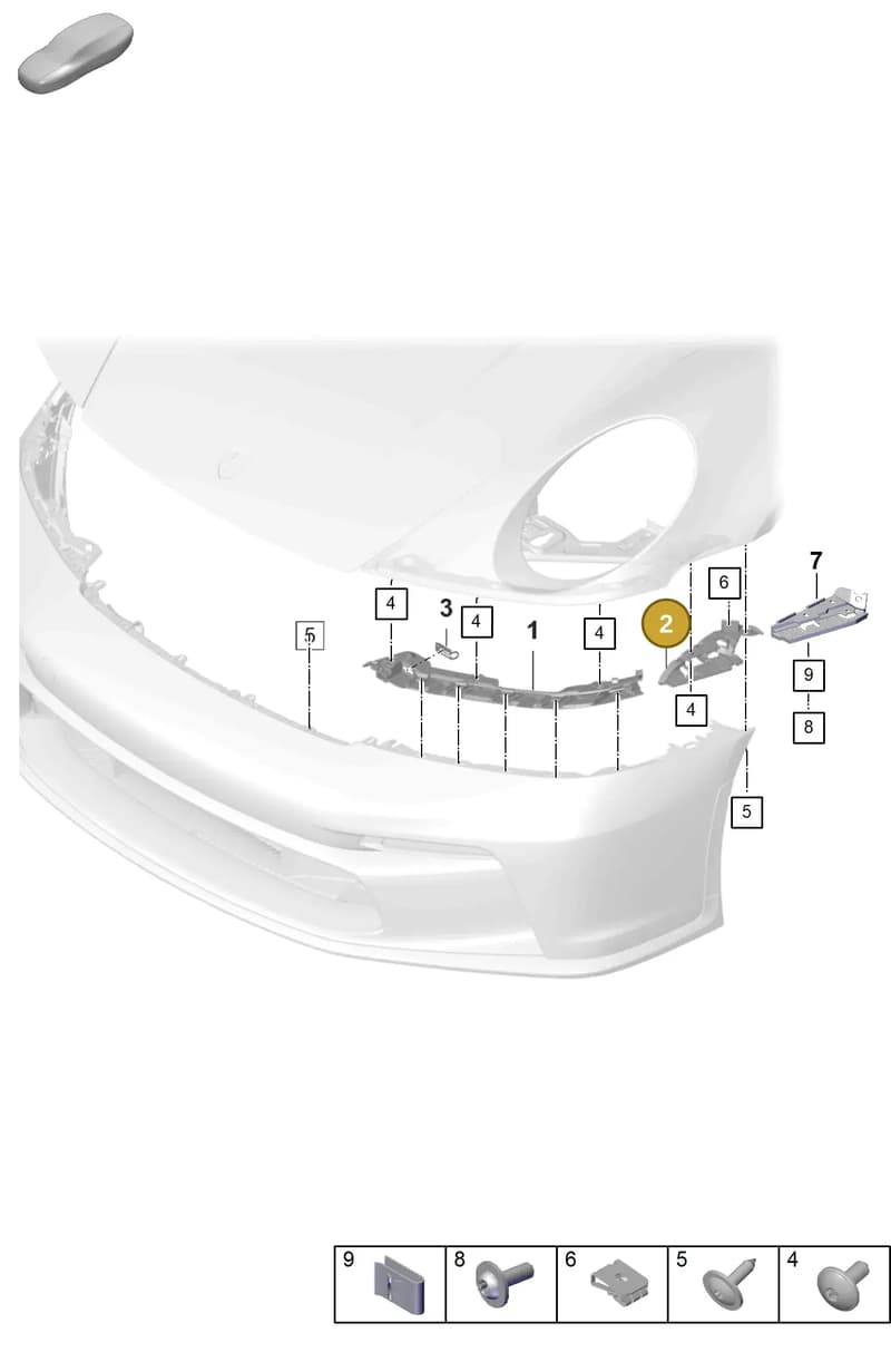 9GT806522A — Porsche 911 (2021-2022) diagram p59802200, position 2