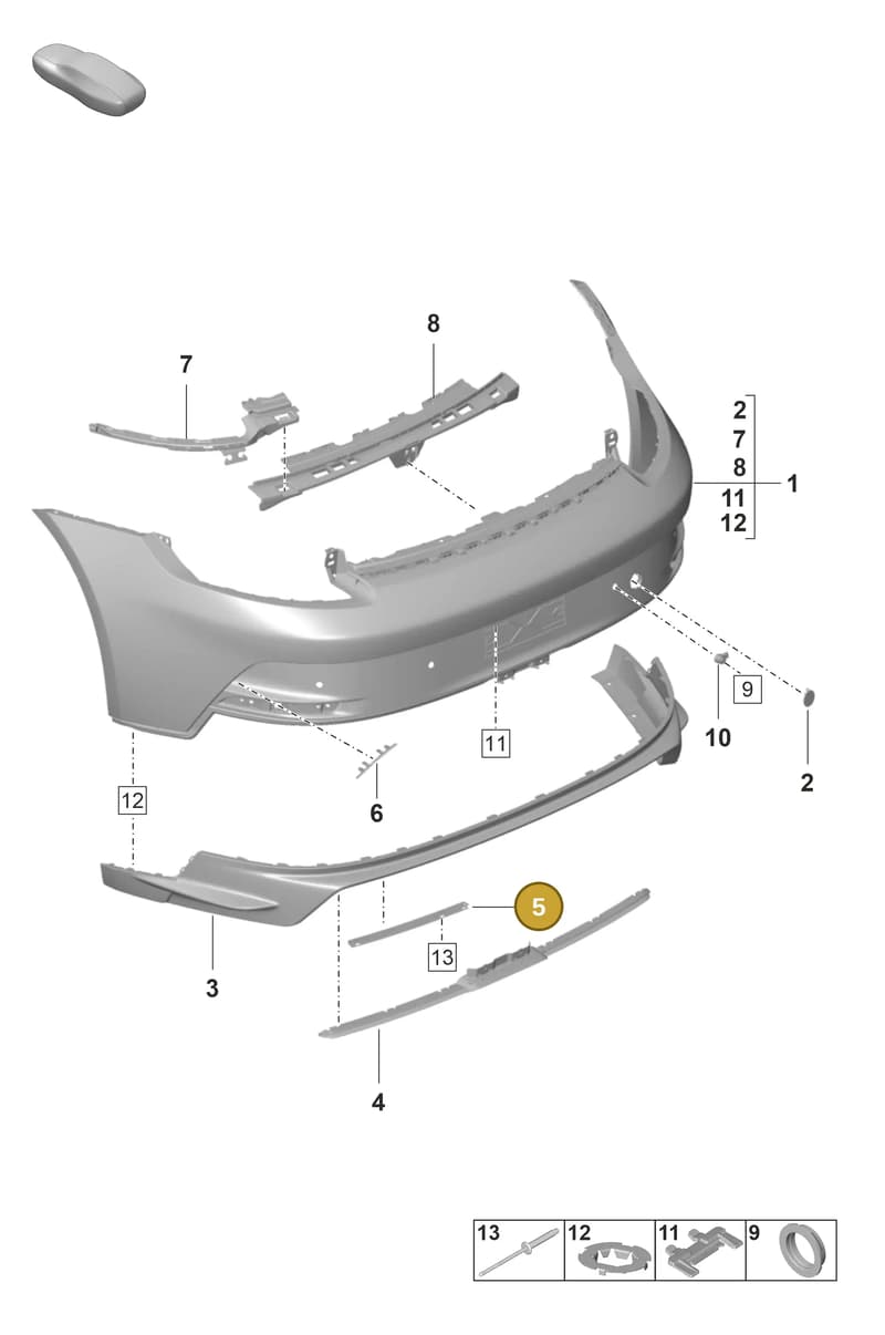 9GT807350 — Porsche 911 (2021-2022) diagram p59802500, position 5
