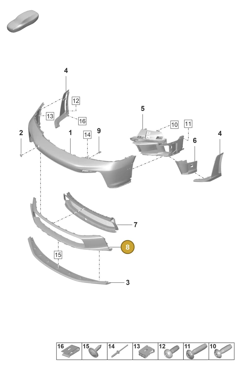 9GT807579AG2X — Porsche 911 (2021-2022) diagram p59802010, position 8