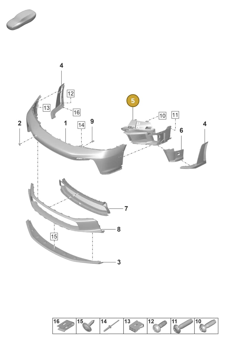 9GT807683AOK1 — Porsche 911 (2021-2022) diagram p59802010, position 5