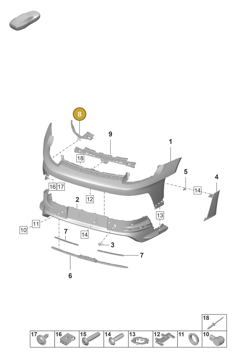 9GT807864 — Porsche 911 (2021-2022) diagram p59802510, position 8