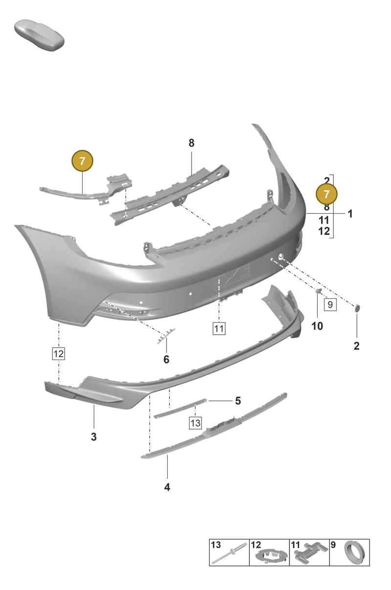 9GT807864 — Porsche 911 (2021-2022) diagram p59802500, position 7