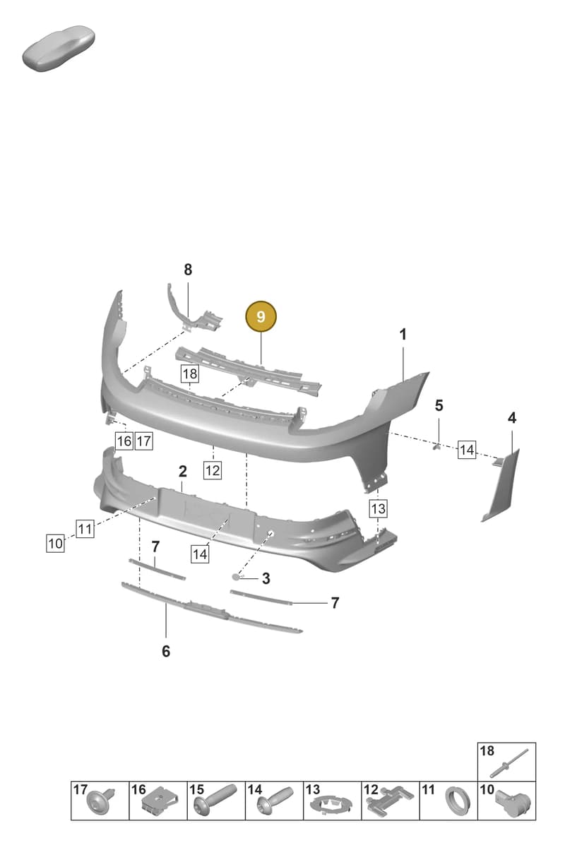 9GT807900 — Porsche 911 (2021-2022) diagram p59802510, position 9