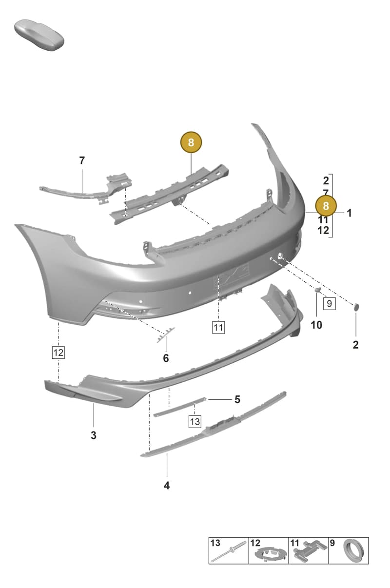 9GT807900 — Porsche 911 (2021-2022) diagram p59802500, position 8