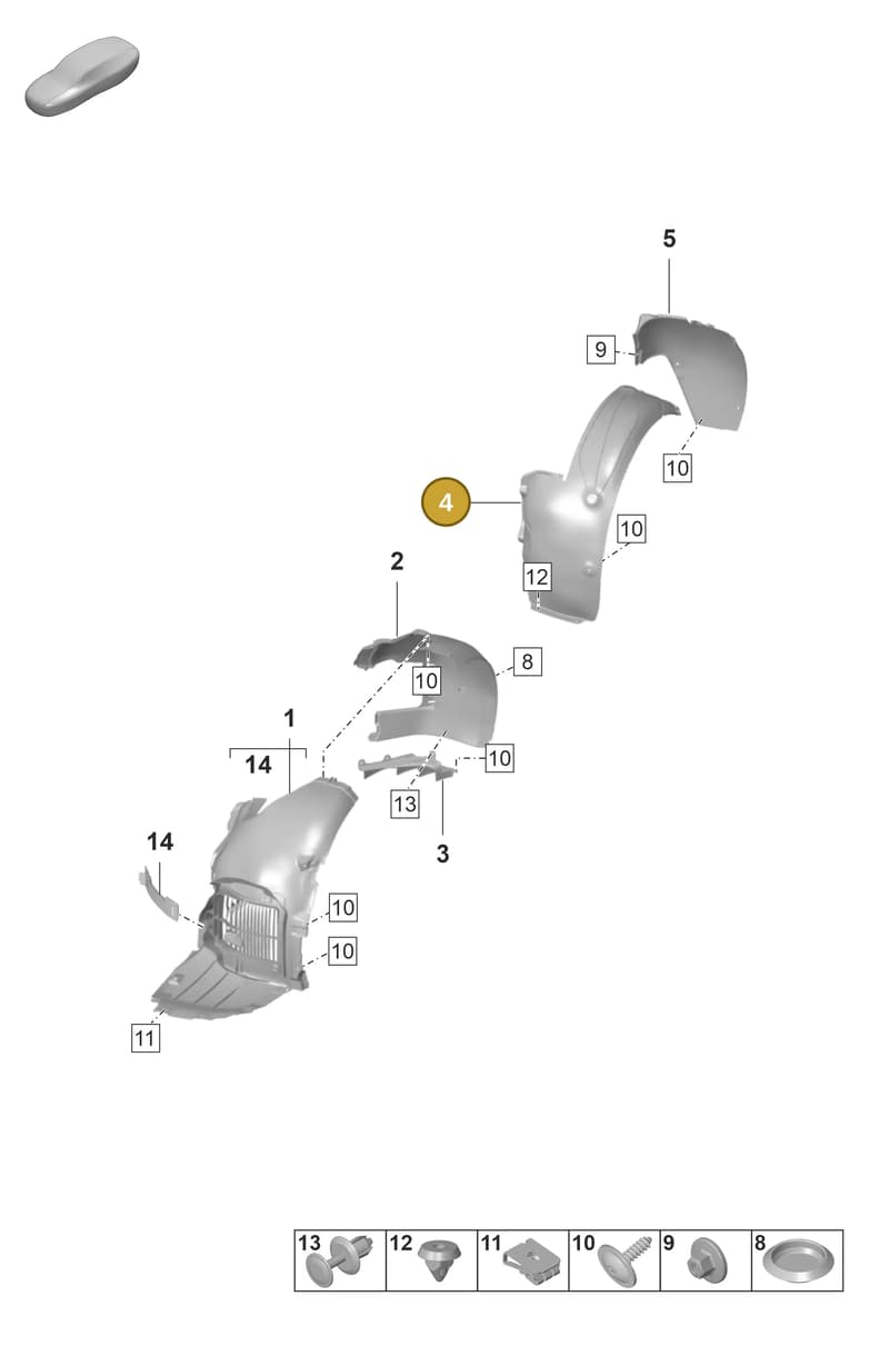 9GT810908 — Porsche 911 (2021-2022) diagram p59801750, position 4
