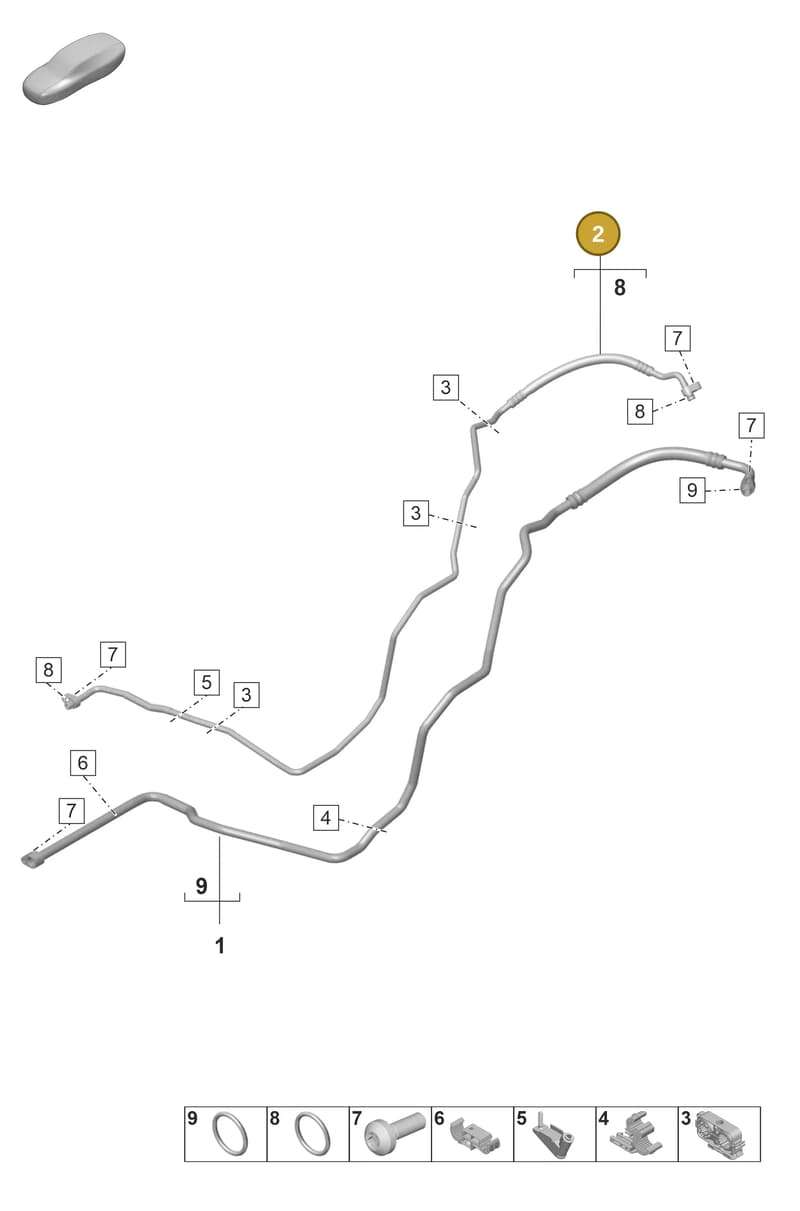 9GT816524A — Porsche 911 (2021-2022) diagram p59814500, position 2