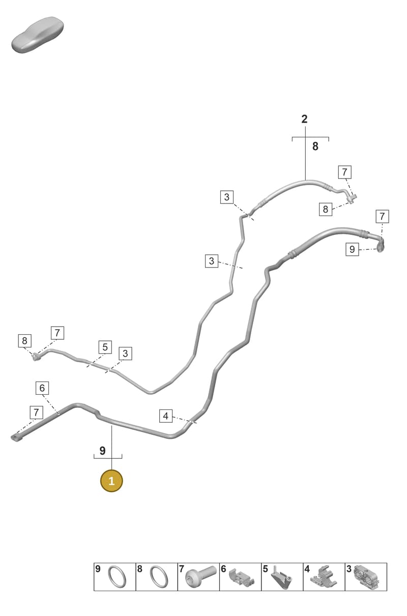9GT816527 — Porsche 911 (2021-2022) diagram p59814500, position 1