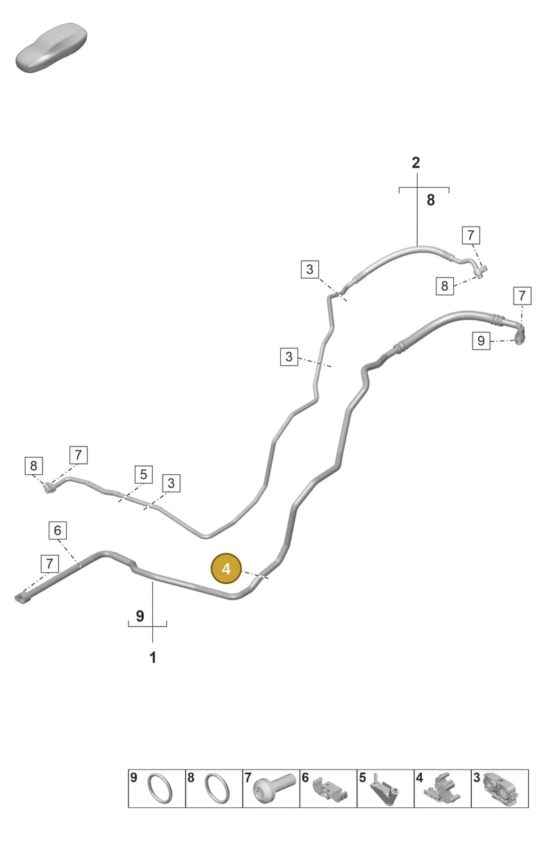 9GT816570A — Porsche 911 (2021-2022) diagram p59814500, position 4