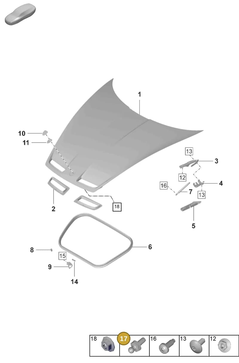 9GT823585 — Porsche 911 (2021-2022) diagram p59803000, position 17
