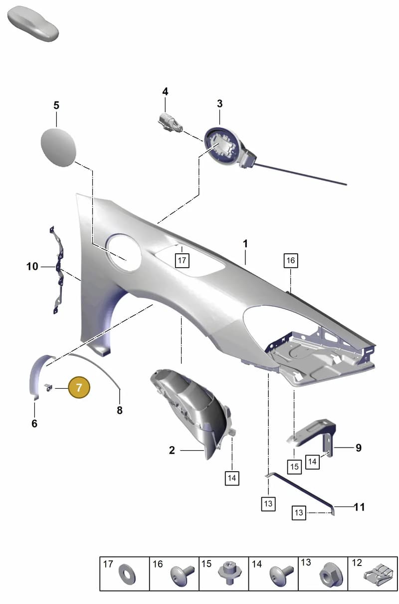9GT827079 — Porsche Cayman (2019-2022) diagram p55801410, position 7