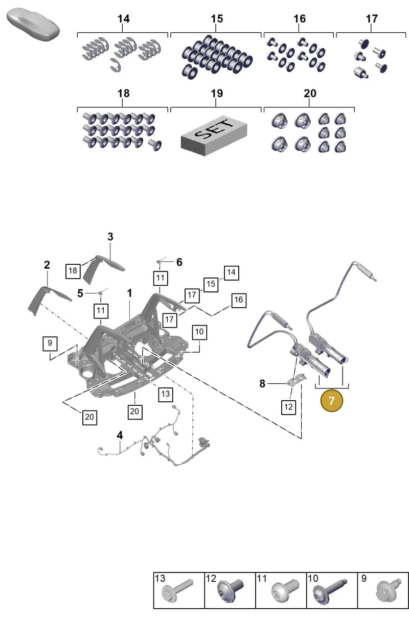 9GT827449A — Porsche 911 (2021-2022) diagram p59803190, position 7
