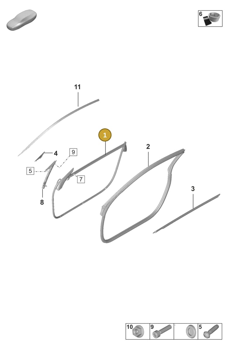 9GT837639 — Porsche 911 (2021-2022) diagram p53804100, position 1