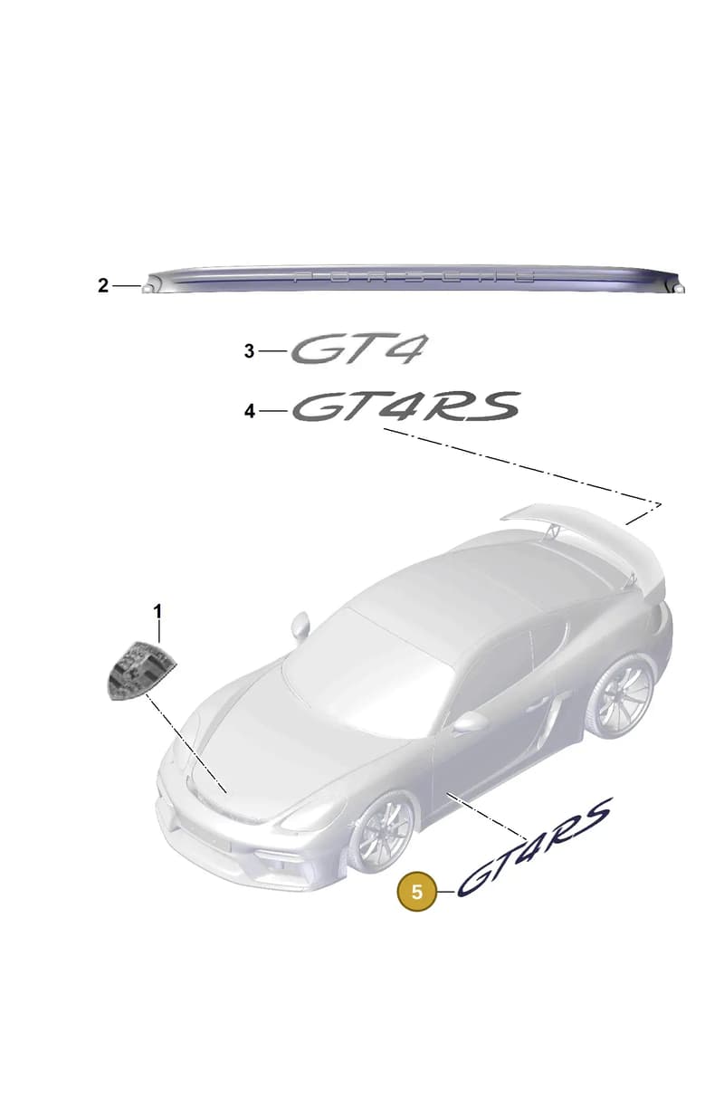 9GT854436BOD8 — Porsche Cayman GT4 (2019-) diagram p55810000, position 5