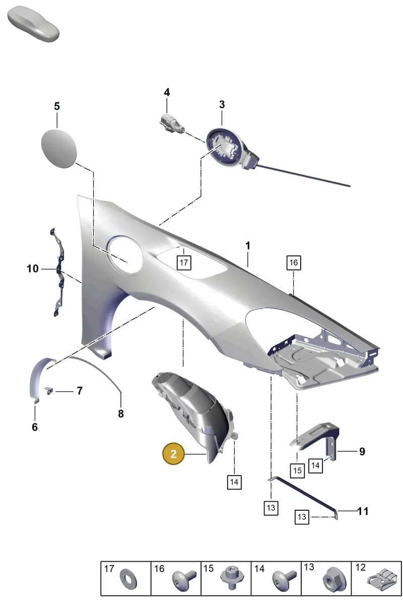 9GT860126EOK1 — Porsche Cayman (2019-2022) diagram p55801410, position 2