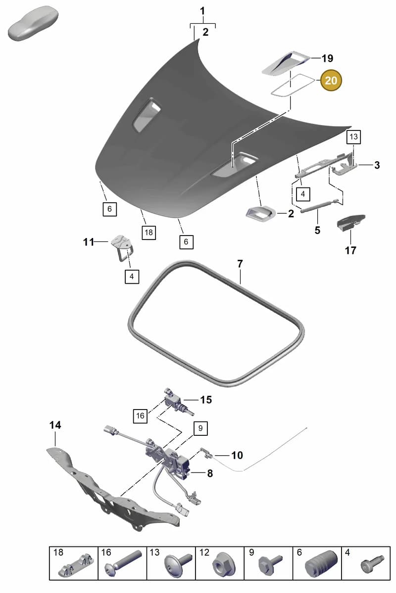 9GT868033 — Porsche Cayman (2019-2022) diagram p55803010, position 20
