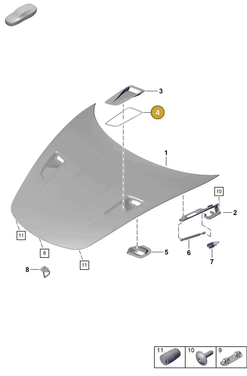 9GT868033 — Porsche Boxster Spyder (2019-2020) diagram p54803010, position 4