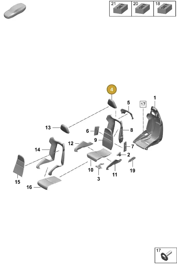 9GT881521 — Porsche Taycan Sport Turismo (2023-2025) diagram p64817350, position 4