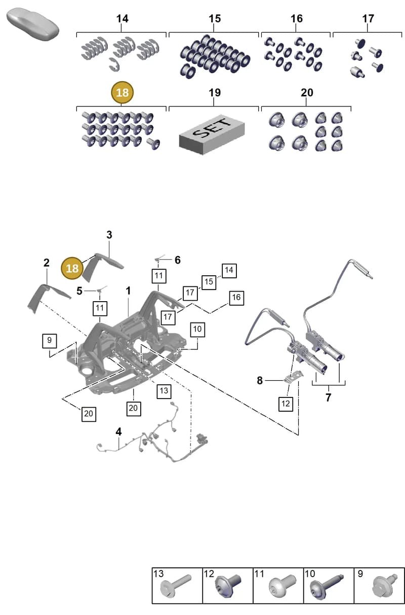 9GT898533D — Porsche 911 (2021-2022) diagram p59803190, position 18