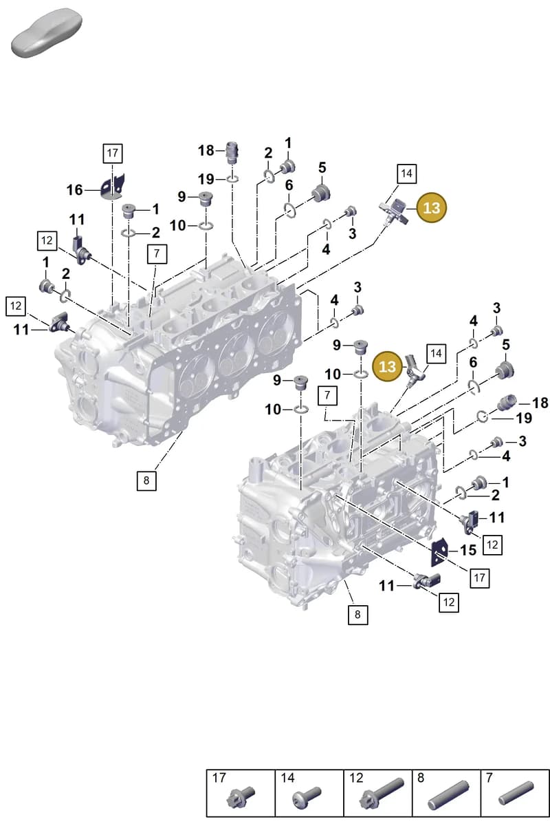 9GT906051 — Porsche 911 (2021-2022) diagram p59103020, position 13