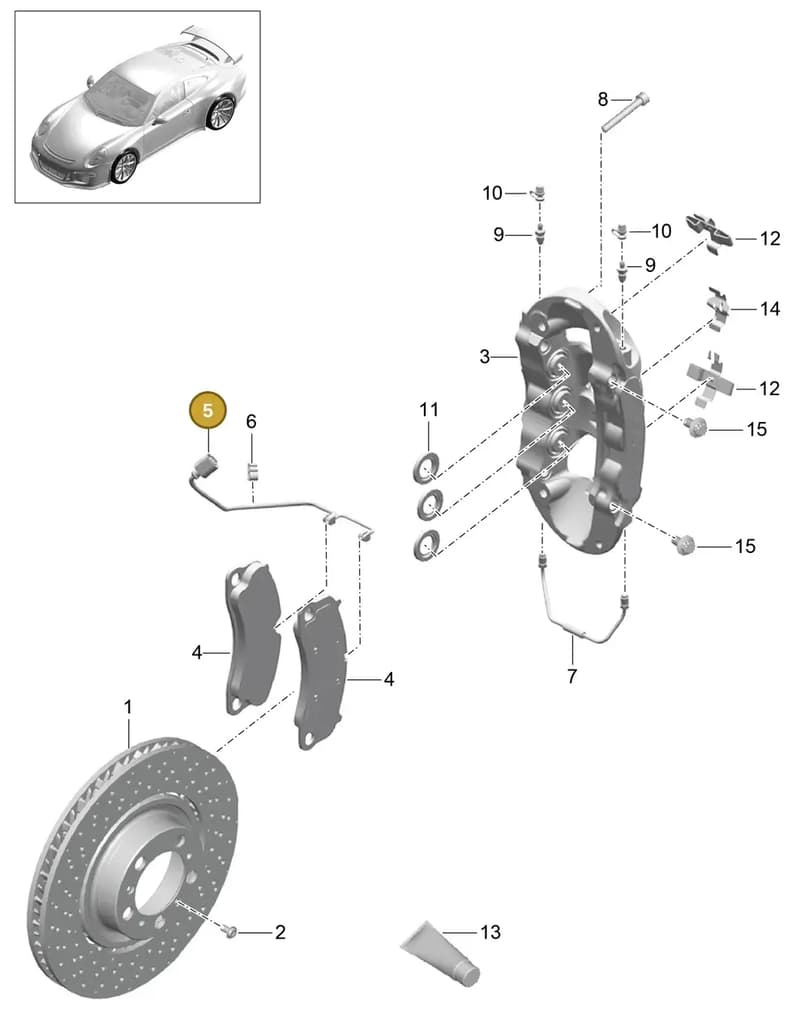9GT907637 — Porsche 911 (2013-2020) diagram p41602010, position 5