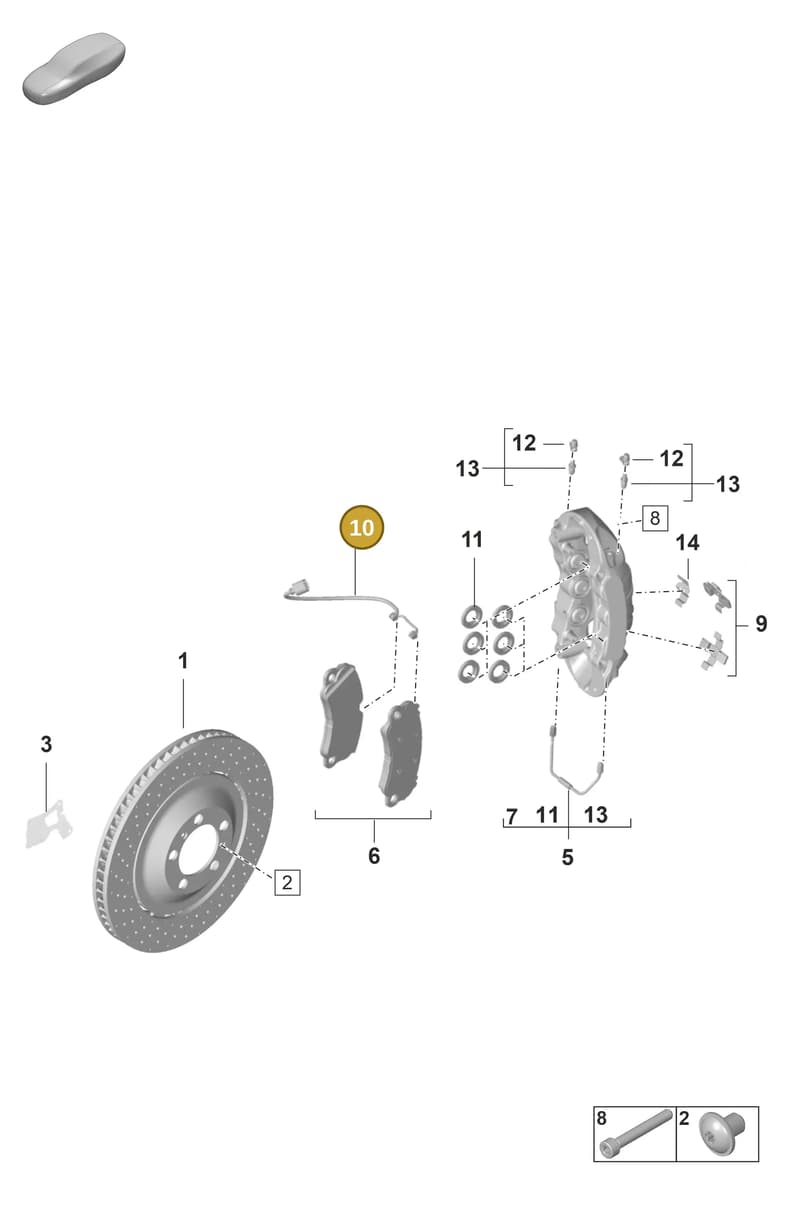9GT907637 — Porsche 911 (2021-2022) diagram p59602200, position 10