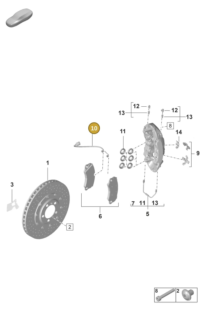 9GT907637 — Porsche 911 (2021-2022) diagram p59602400, position 10