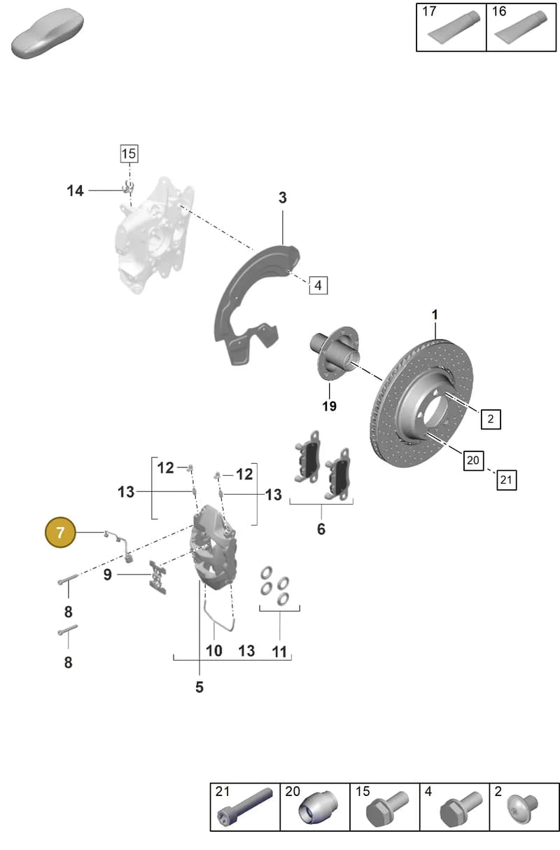 9GT907637A — Porsche 911 (2021-2022) diagram p59603010, position 7
