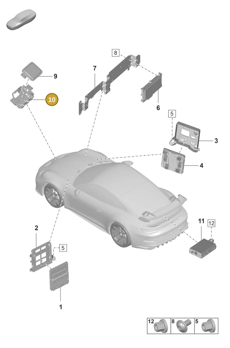 9GT907681 — Porsche 911 (2021-2022) diagram p59901040, position 10