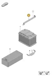 9GT915319B Porsche Retainer for Battery