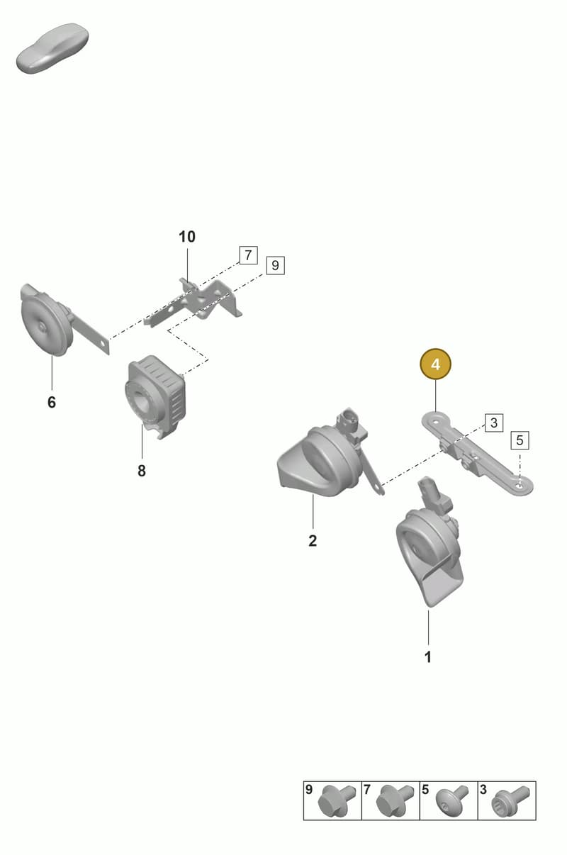 9GT951201A — Porsche 911 (2021-2022) diagram p59903000, position 4